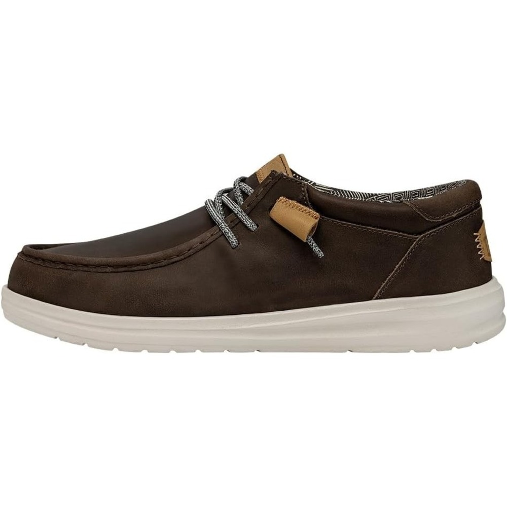 Men's Size 9- Hey Dude Wally Grip Craft Leather Slip On Shoes 40175-030 NEW